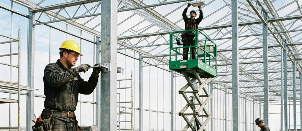 (ENG) Greenhouse Construction Worker