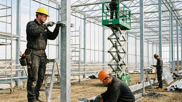Greenhouse Construction Worker